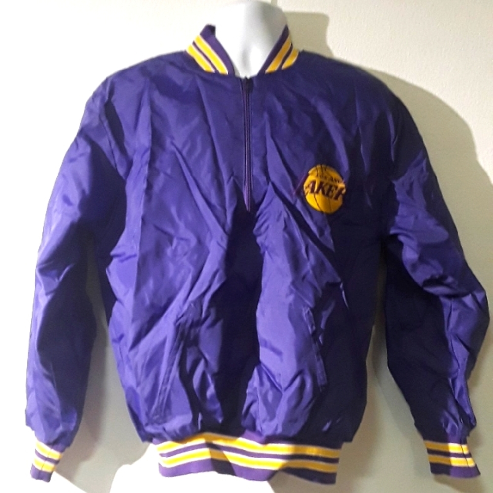 *C9 - VTG. LA LAKERS BASKETBALL NBA LICENSED PURPLE / GOLD SZ L USA MADE JACKET